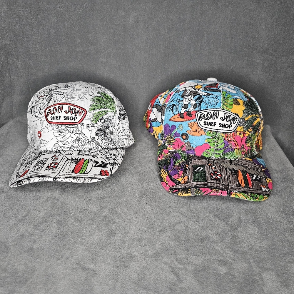 Ron Jon Surf Shop Hat Snapback Astronaut Hats Junior Size 2 Pack. Z